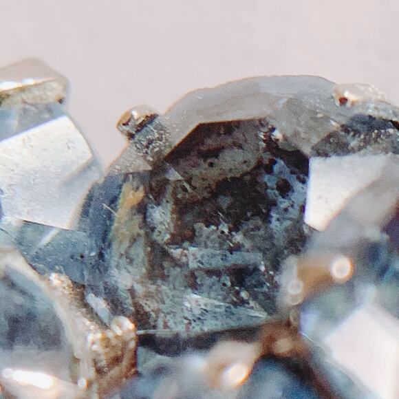 VTG 40s Powder Blue Prong Set Rhinestone Crescent Brooch, MCM Pin 1950s - 1960s - Picture 6 of 7